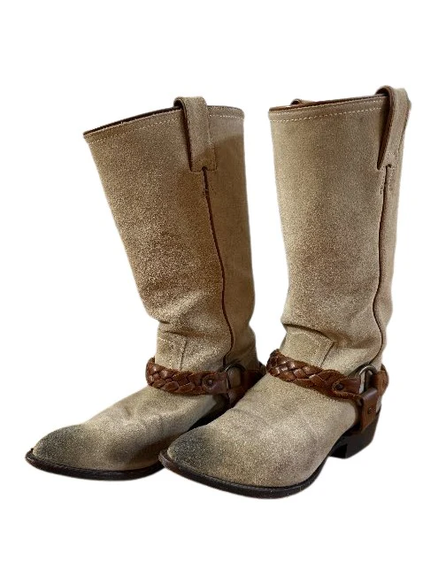 Frye Billy Braided Suede Boots - Pre-Loved