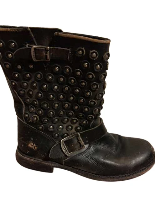 Jenna Disc Short Motorcycle Boot - Pre-Loved
